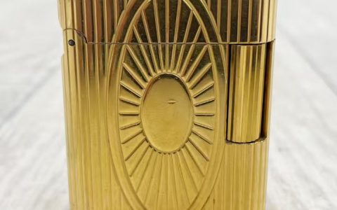 登喜路 金色 5代 巴黎钉款式 打火机